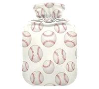 Bouillotte blanche à lumière rouge avec housse souple pour les mains et les pieds, pour crampes menstruelles, soulagement de la douleur, taille M