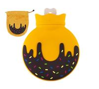 Bouillotte - Bouillotte de compression chaude - Bouillotte à motif donut - Chauffe-pieds amovible avec bonne étanchéité pour enfants