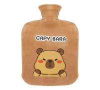 Bouillotte Capybara, Bouillotte eau Chaude, bouillotte Peluche, bouillote avec Housse, Chauffe-mains 2 L Pour Enfant/Bebe/Adulte Cadeaux de Noël, Cadeaux Pour Les Femmes, Chauffe-mains warmies