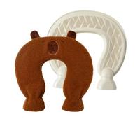 Bouillotte Capybara Relaxante 1L - Housse Peluche Ultra Douce - Bouillotte Cervicale Chaude pour Détente Musculaire - Tendresse Animale, Idée Cadeau Originale