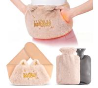 Bouillotte Ceinture 3 en 1 - Bouillotte Regles Douloureuses - avec Housse en Peluche Douce - Chaud et Confortable, Bouillottes eau Chaude pour Main, Taille, Cou, Épaule, Dos, Ventre Chaud