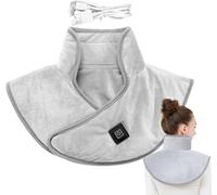 Bouillotte Cervicale Chaude, Bouillotte Électrique USB Pour Cou, Chauffette Hivernale À 3 Niveaux De Chaleur, Écharpe De Chauffage Pour Maison Bureau Voiture Voyag (Gris)