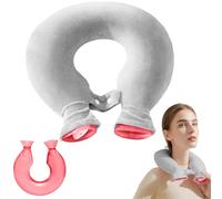 Bouillotte cervicale en PVC avec housse polaire extra douce et grande ouverture, thérapie thermique contre les douleurs au cou, au dos et aux épaules, lavable, facile à remplir et réutilisable, grise