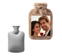 Bouillotte chauffante à personnaliser - Housse en polaire douillette pour bouillottes avec photo et message personnalisés. Idée cadeau originale avec image unique, pour elle, lui et les couples
