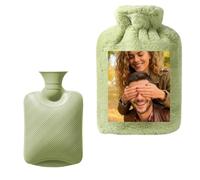 Bouillotte chauffante à personnaliser - Housse en polaire douillette pour bouillottes avec photo et message personnalisés. Idée cadeau originale avec image unique, pour elle, lui et les couples