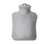 Bouillotte chauffante avec housse en peluche, Grey 500ML | Housse en fourrure de lapin douce pour utilisation bureau et chauffe-lit, literie d ' hiver confortable et