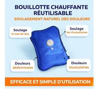 Bouillotte Chauffante Electrique - Bouillotte eau chaude - idéal pour Soulager Rapidement les Douleurs Dorsales et Mens