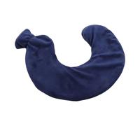 Bouillotte Chauffante en Caoutchouc Souple, Forme U, 1L, Housse Amovible en Polyester - Isolation Durable, Sécurité Antidéflagrante, Soulagement Douleur et Confort (Bleu marine)