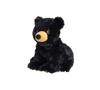 Bouillotte chauffante micro-ondes à graines avec housse peluche - Ours noir