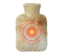 Bouillotte chauffante portable de grande capacité de 1 000 ml, chauffe-pieds chauffants, petite bouillotte avec housse en tissu doux pour hiver, lit, S