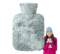 Bouillotte chauffante portable de grande capacité de 1 000 ml, chauffe-pieds chauffants, petite bouillotte avec housse en tissu doux pour hiver, lit, S