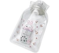 Bouillotte - Chauffe-mains - Chauffe-mains - Chauffe-pieds transparent, sac à eau chaud de dessin animé, bouteille d'eau chaude portable, compresse chaude et froide