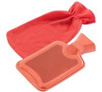 Bouillotte classique en caoutchouc - 1 litre (avec housse rouge) [Pearl]