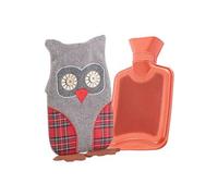 Bouillotte classique en caoutchouc avec housse chouette - 1 litre