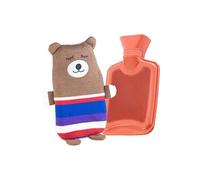 Bouillotte classique en caoutchouc avec housse nounours - 1 litre