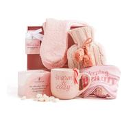 Bouillotte Coffret Cadeau - Tasse à Chocolat Chaud avec Mini Guimauves | Canes de Bonbons de Noël | Cadeaux de Noël pour Femme