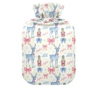 Bouillotte Coquette de Noël pour bouillotte d'eau chaude et froide Bleu | bolsa caliente para dolores menstruales