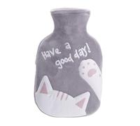 Bouillotte D'eau Chaude 350ML avec Couvercle Souple en Peluche, Bouillotte Anti Fuite Bouillotte Thermique Bouillotte en Caoutchouc pour Soulagement de La Douleur, Dos, Cou Et Épaules