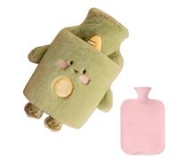 Bouillotte d'Eau Chaude en Peluche,1L Forme Animale Accessoires de Chauffage pour Temps Froid - Sac d'Eau Chaude Cartoon | Pour Patients Personnes Âgées Étudiants Athlètes Bureau Canapé Lit Travail Ca