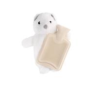 Bouillotte déhoussable en peluche Ourson 750ml Blanc