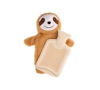 Bouillotte déhoussable en peluche Paresseux 750ml Marron clair