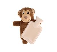 Bouillotte déhoussable en peluche Petit Singe 750ml Marron