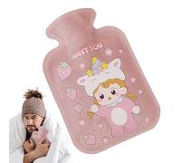 Bouillotte d'hiver, bouillotte | Sac d'eau chaude en peluche Sac d'eau chaude 500 ml | Coussin chauffant de grande capacité, doux et Portable, chauffe-lit pour la taille
