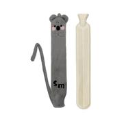 Bouillotte d'hiver en peluche, longue de 2 litres - Chauffe-lit de grande capacité avec chauffe-mains doux pour les mains et la taille