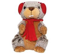 Bouillotte Doudou Bébé & Enfant - Peluche Marmotte Ultra Douce - Action Chaud & Froid 2h - Micro-Ondes & Congélateur - Perles De Silicone - Déhoussable & Lavable - Plic Horizane Santé