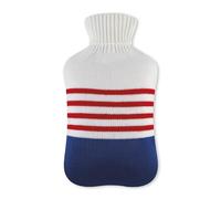 BOUILLOTTE - Eau - 2 litres - Modèle "Marinière" - 100% polyacrylique - Matière thermoplastique - Accessoire de bien-être - 1 unité