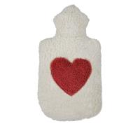 Bouillotte Eau Chaude 1.8L Efie® Broderie Cœur Rouge Vegan