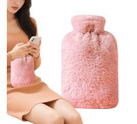 Bouillotte Eau Chaude - 1000ml Chaleur et Sûre avec Housse Doudou Lapin | Bouillote Eau Chaude Anti-Fuite pour Pieds Froids et Crampes | Maison, Voyage, Cadeau Hiver et Noël pour Femmes