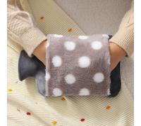 Bouillotte Eau Chaude, Anti-Fuite, Compresse Chaude Et Froide, Soulage Les Douleurs Musculaires Et Menstruelles, Chauffe-Lit for Les Mains, Les Pieds Et La Taille.(Gray,1L)