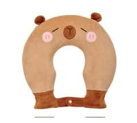 Bouillotte Eau Chaude Avec Housse Douce 1 L, Bouillotte Cervicale Et Epaule, Coussin Chauffant Cervicales Neck Relax, pour Femme, Homme, MèRe, PèRe Enfant (Capybara)