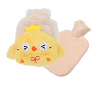 Bouillotte Eau Chaude Cartoon Jaune en Peluche et Caoutchouc pour Mains