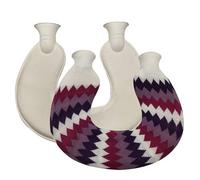 Bouillotte Eau Chaude Chauffante En Forme De U Pour Le Cou, Bouillotte De 1 Litre Pour Les Crampes Menstruelles, Bouillottes Réutilisable, Bouillotte Cervicale(Stripes Patterned)