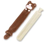 Bouillotte Eau Chaude Longue,2L Bouillotte Peluche,Bouillotte En Caoutchouc Avec Couvercle,72cm,Amovible Pour Le Nettoyage,Pour Réchauffer Cou épaules Dos Jambes,Cadeau (B)