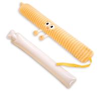 Bouillotte Eau Chaude Longue Avec Housses,Housse Douce Déhoussable Bouillotte Peluche,Jolie Bouillotte Caoutchouc,Pour Regles Douloureuses,Cervicale,Taille,Cadeau D'hiver Pour Femmes Enfants (Jaune)