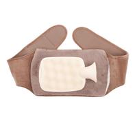 Bouillotte Eau Chaude Réutilisable avec Ceinture Peluche Pvc Kaki Portable | Deux Tiers de Capacité, pour Voyage et École, Accessoire Coque Incluse