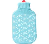 Bouillotte EDM 76771 Bleu Bleu/Blanc Flocons de neige Laine 2 L Plastique