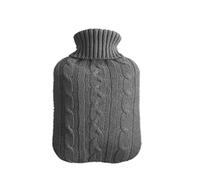 Bouillotte en caoutchouc à Injection d'eau avec couvercle, bouillotte, sac chaude d'hiver, chauffe-mains et pieds(Grey)