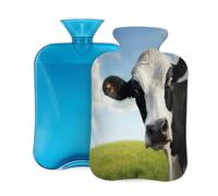Bouillotte en caoutchouc avec housse souple, motif vache de la ferme, 2 L, pour soulager la douleur, thérapie par le chaud et le froid