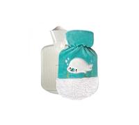 Sänger - Bouillotte en caoutchouc eau chaude ou froide avec housse velours - 0.8 L - Otarie - Bleu