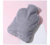 Bouillotte en caoutchouc naturel de qualité supérieure, avec housse, chauffe-mains, matelas chauffant, for soulager les douleurs menstruelles(Gray2,2000ml)