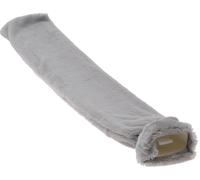 Bouillotte en forme de tuyau - 74x14 cm / 2 litres - gris avec polaire