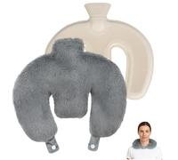 Bouillotte en forme de U - Bouillotte de cou 1L à enrouler autour et des épaules, bouillotte chauffante pour le