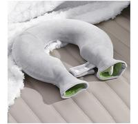 Bouillotte en forme de U en caoutchouc naturel Bouillotte Eau Chaude Bouillottes en PVC Bouillotte Tour de Cou Bouillottes Oreiller Soulagement Fatigue et Douleur du Dos Epaules(Gray-1.5L)