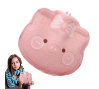 Bouillotte en peluche, bouillotte avec couvercle - Sac d'eau chaude de dessin animé mignon,Bouteille d'eau chauffante confortable avec motif d'animal en peluche pour femmes, hommes, Thank