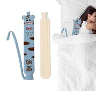 Bouillotte en peluche, bouillotte d'hiver | Bouillotte Longue Hiver 2L - Chauffe-lit portable avec housse souple pour la taille et les pieds
