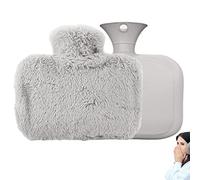 Bouillotte en peluche de 1,5 l avec housse en polaire douce pour les mains, sac à eau chaude en forme de lapin pour soulager les maux de tête, crampes menstruelles, Therpy chaud et froid